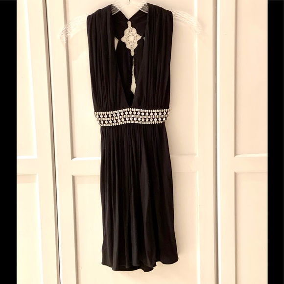 Sky Rhinestone 🌟 Halter mini Dress - Picture 5 of 10